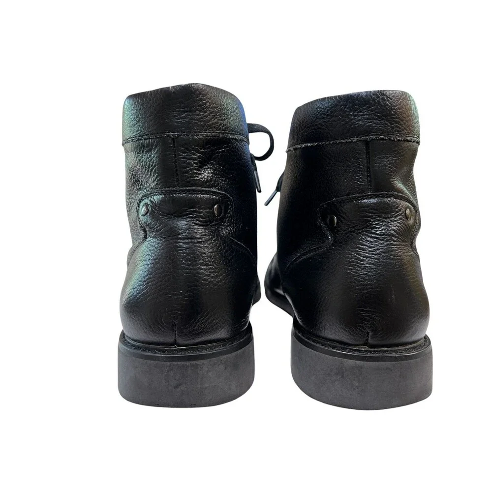 Joe's Men's JF505C33 Black Pebble Leather Lace-Up Ankle Boot  Size 12